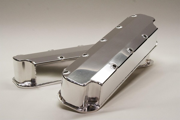 PRW Polished Fabricated Valve Covers Mopar Magnum V8 5.2L, 5.9L - Click Image to Close